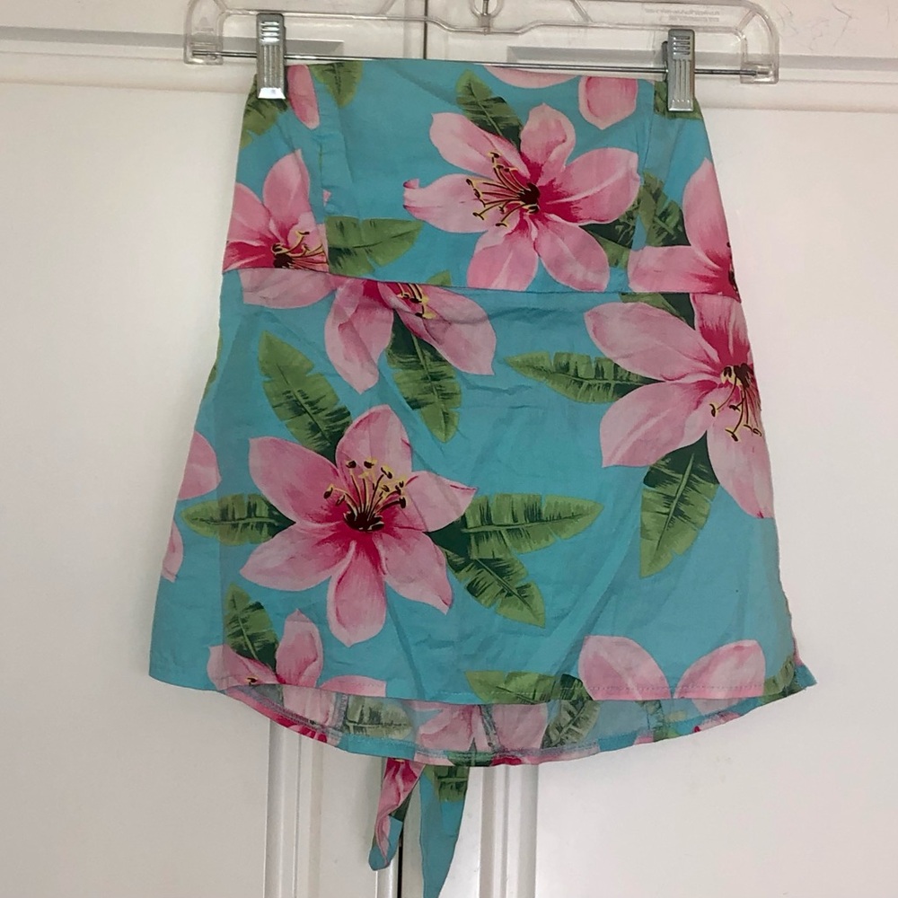 Charlotte russe tie back strapless top